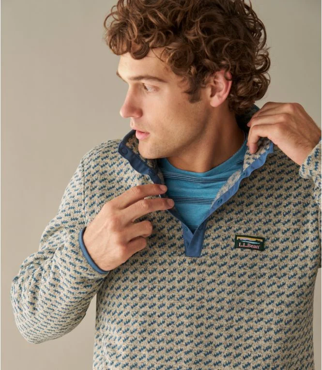 Men''s L.L.Bean Sweater Fleece Pullover, Print