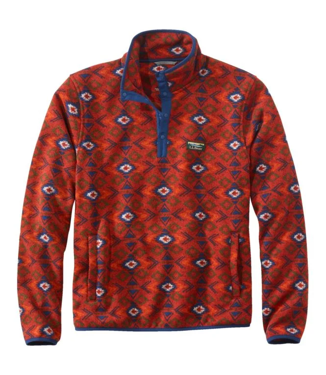 Men''s L.L.Bean Sweater Fleece Pullover, Print - Image 12