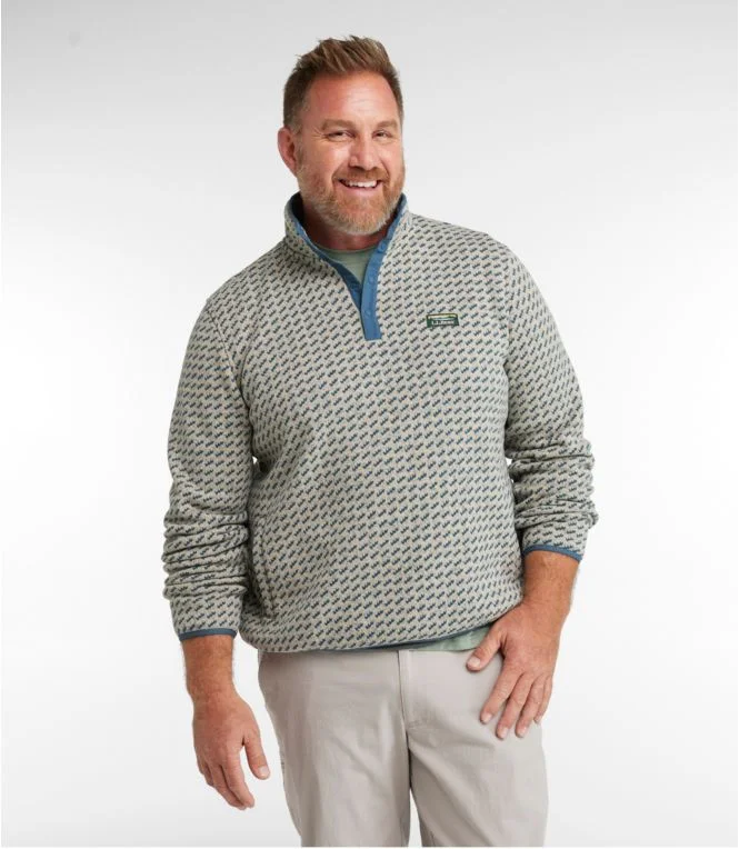 Men''s L.L.Bean Sweater Fleece Pullover, Print - Image 5