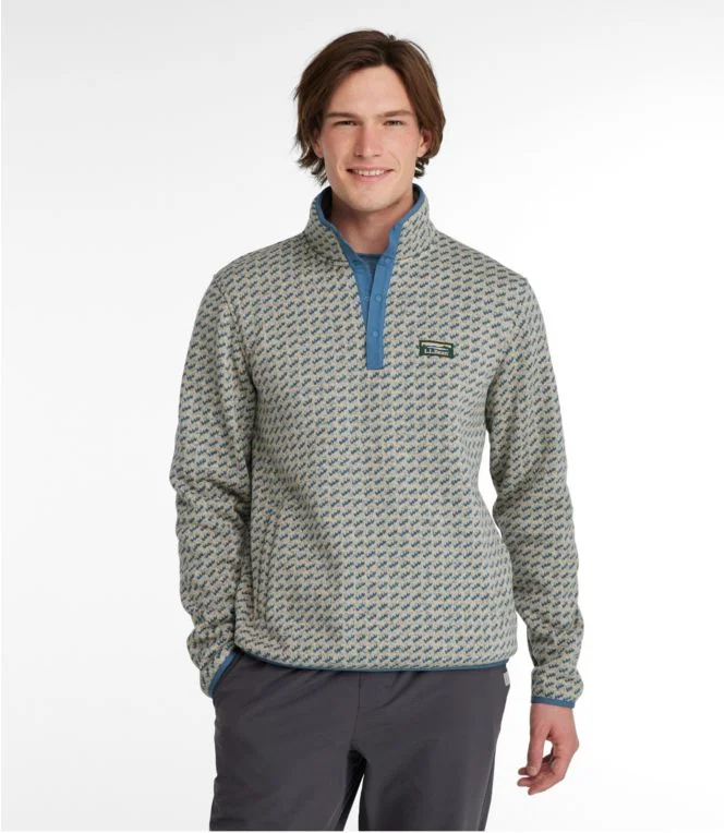 Men''s L.L.Bean Sweater Fleece Pullover, Print - Image 3