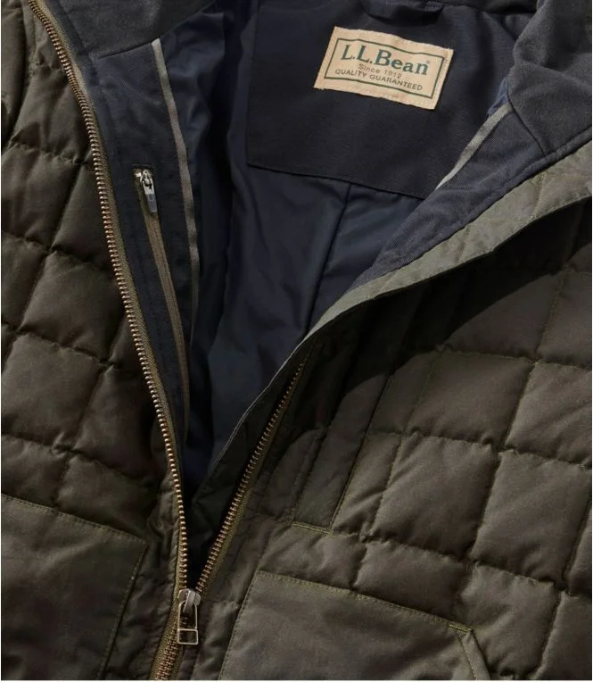 Men''s L.L.Bean Upcountry Waxed Cotton Down Sweater - Image 8