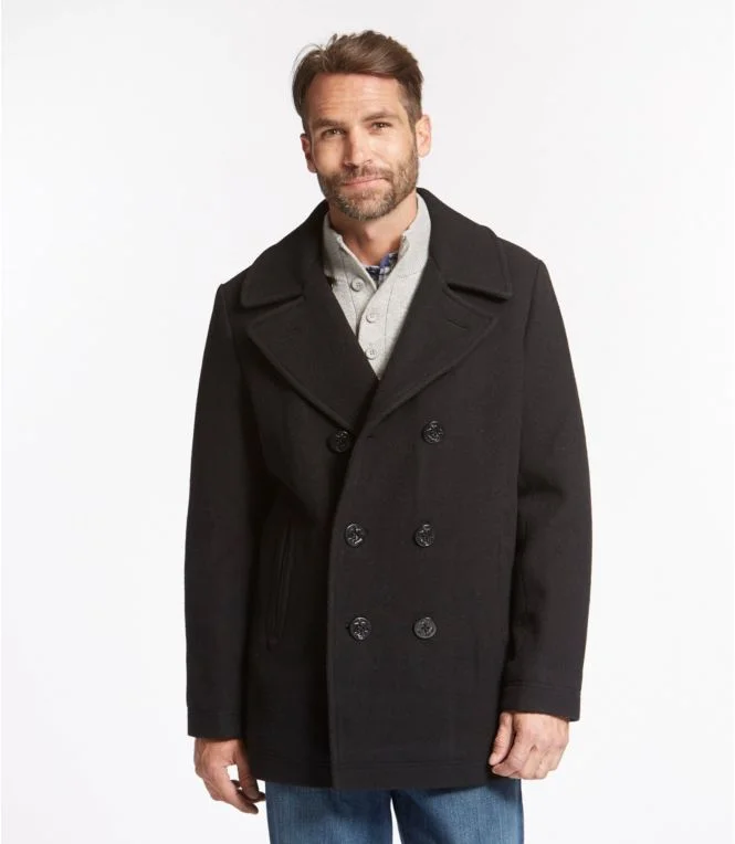Men''s L.L.Bean Wool Peacoat - Image 3