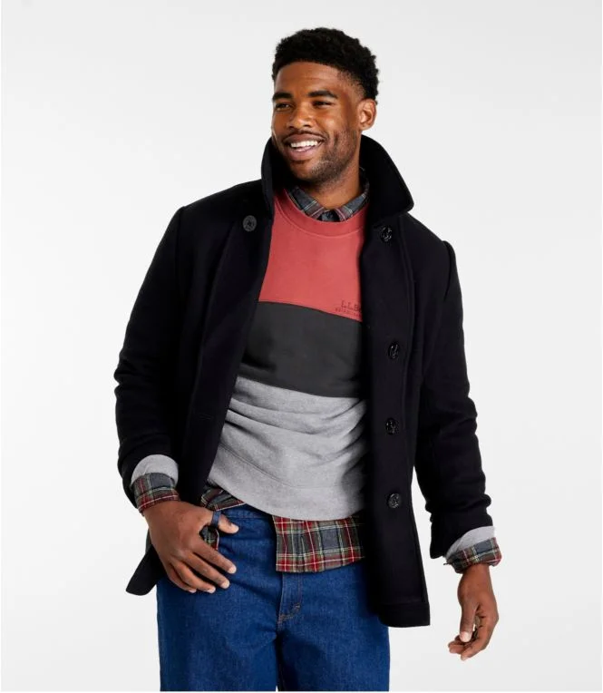 Men''s L.L.Bean Wool Peacoat - Image 5