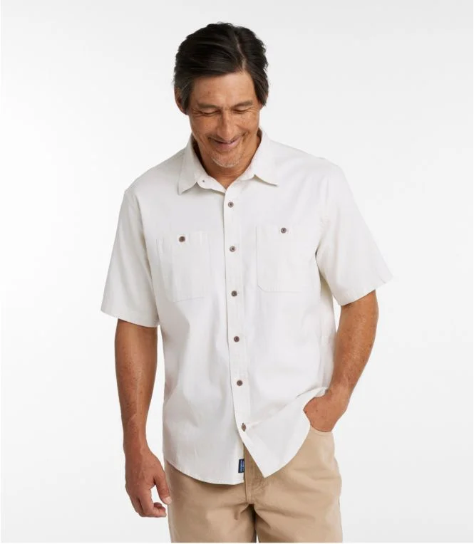 Men''s Lakewashed Camp Shirt, Short-Sleeve, Traditional Untucked Fit