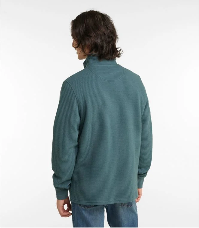Men''s Lakewashed Double-Knit Quarter-Zip Pullover