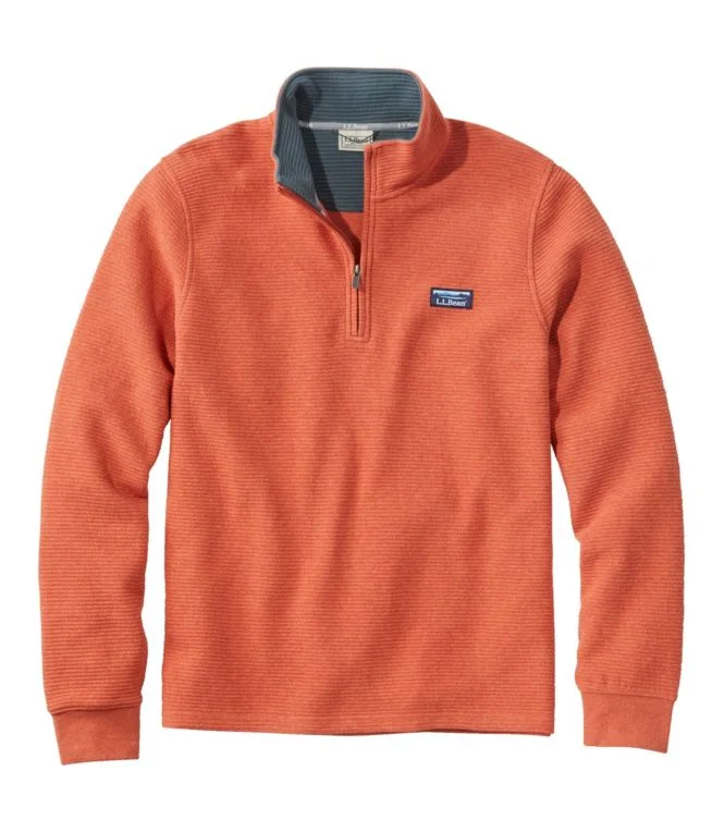 Men''s Lakewashed Double-Knit Quarter-Zip Pullover