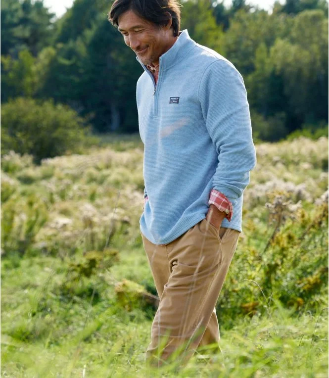 Men''s Lakewashed Double-Knit Quarter-Zip Pullover - Image 9