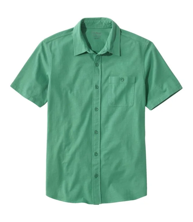 Men''s Lakewashed® Organic Cotton Button-Front Shirt, Short-Sleeve