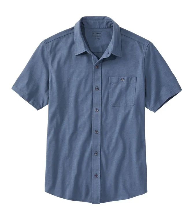 Men''s Lakewashed® Organic Cotton Button-Front Shirt, Short-Sleeve