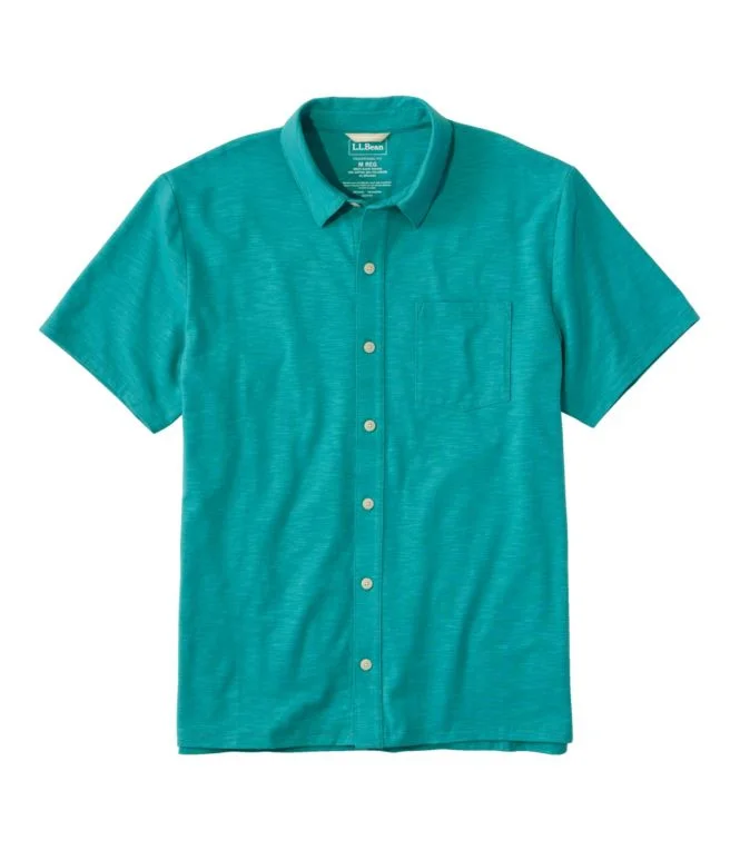 Men''s Lakewashed Performance Shirts, Button-Front Shirt, Short-Sleeve