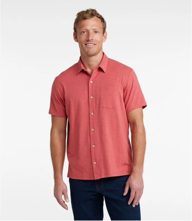 Men''s Lakewashed Performance Shirts, Button-Front Shirt, Short-Sleeve - Image 3