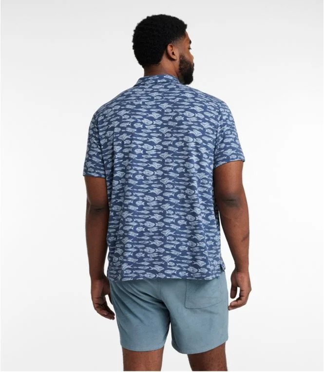 Men''s Lakewashed Performance Shirts, Button-Front Shirt, Short-Sleeve, Print - Image 6