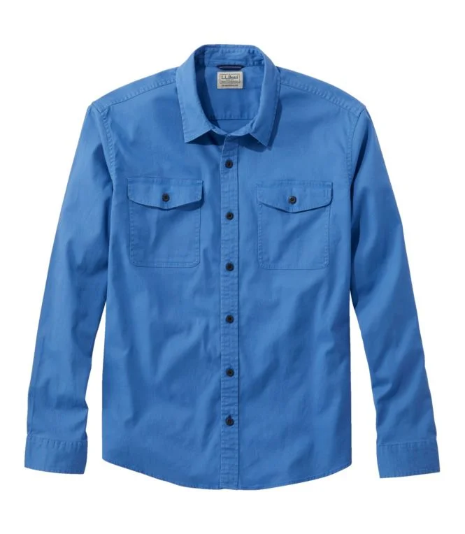 Alternative view of Men''s Lakewashed Twill Shirt, Traditional Untucked Fit