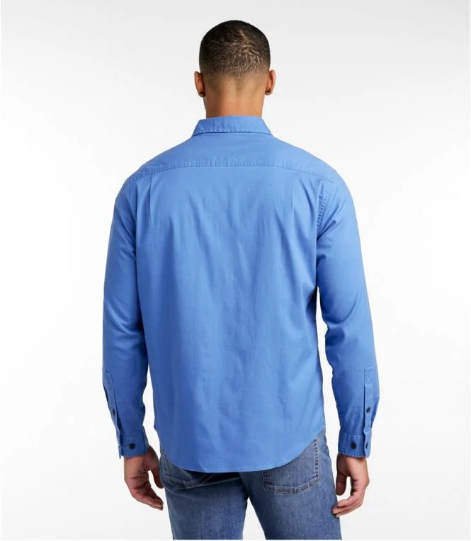 Men''s Lakewashed Twill Shirt, Traditional Untucked Fit - Image 4