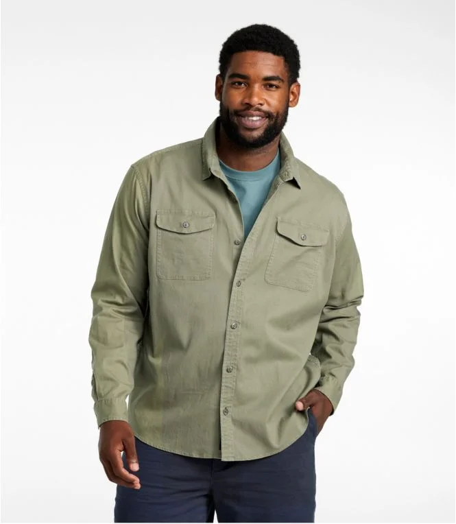 Men''s Lakewashed Twill Shirt, Traditional Untucked Fit - Image 5