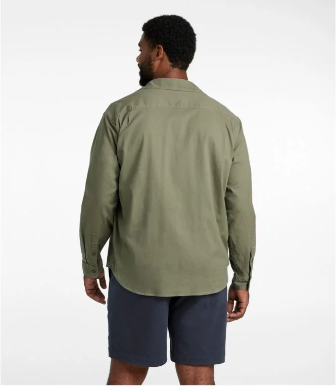 Men''s Lakewashed Twill Shirt, Traditional Untucked Fit - Image 6