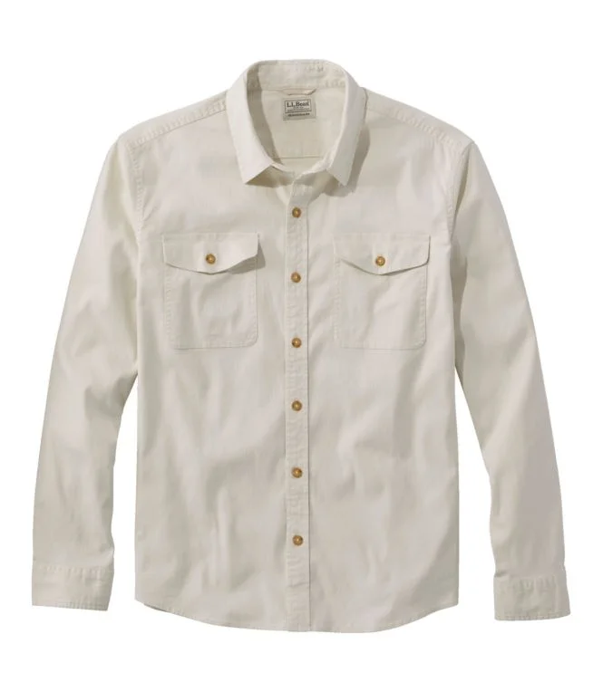 Men''s Lakewashed Twill Shirt, Traditional Untucked Fit - Image 9