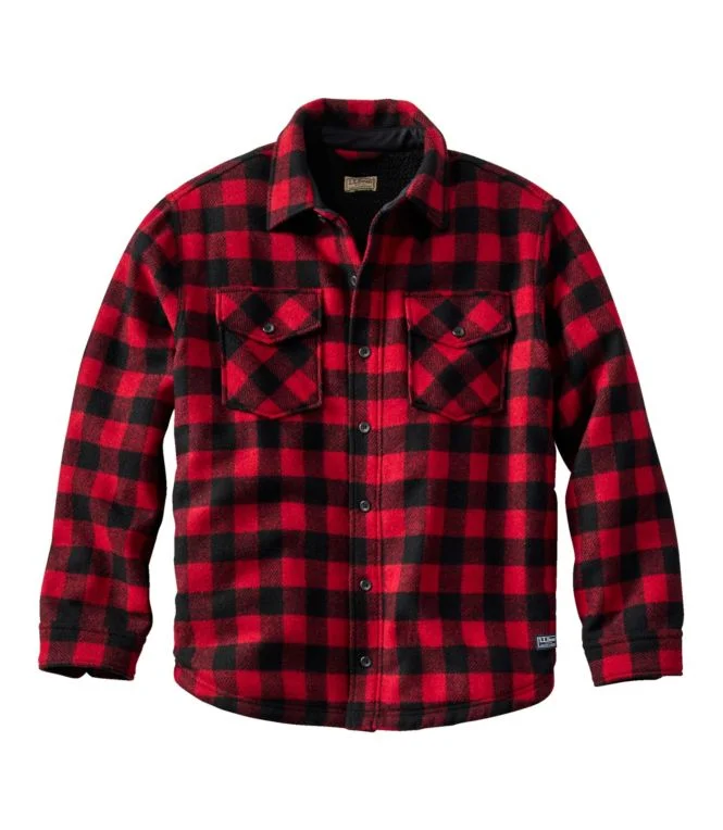 Men''s Maine Guide Sherpa Lined Wool Shirt - Image 10