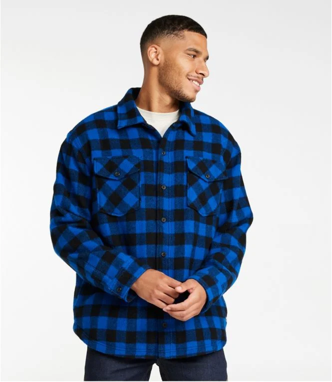 Men''s Maine Guide Sherpa Lined Wool Shirt - Image 3