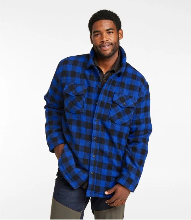 Men''s Maine Guide Sherpa Lined Wool Shirt - Image 5