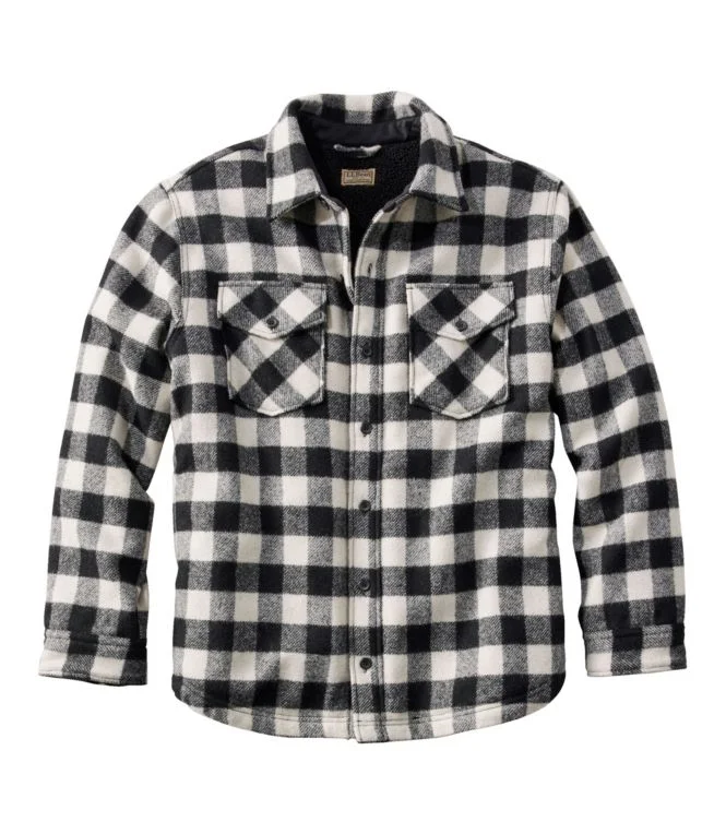 Men''s Maine Guide Sherpa Lined Wool Shirt - Image 8