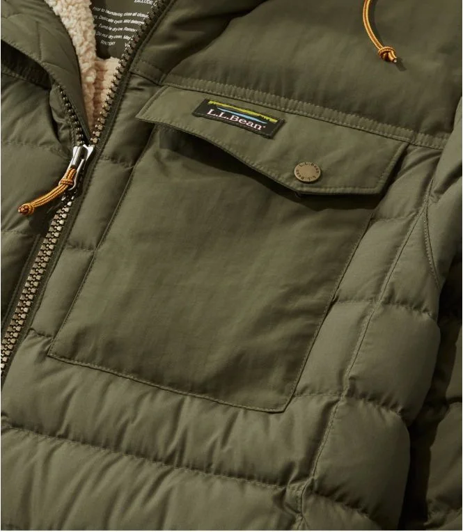 Men''s Mountain Classic Down Hooded Jacket, Sherpa-Lined - Image 10