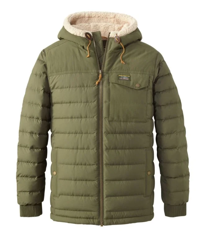 Men''s Mountain Classic Down Hooded Jacket, Sherpa-Lined - Image 12