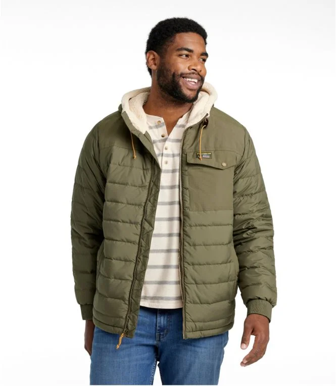 Men''s Mountain Classic Down Hooded Jacket, Sherpa-Lined - Image 6