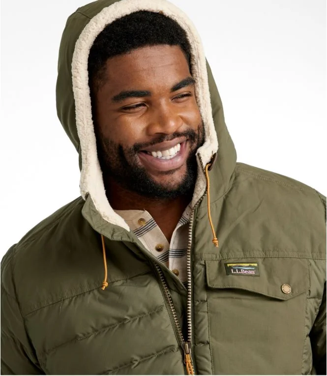 Men''s Mountain Classic Down Hooded Jacket, Sherpa-Lined - Image 8