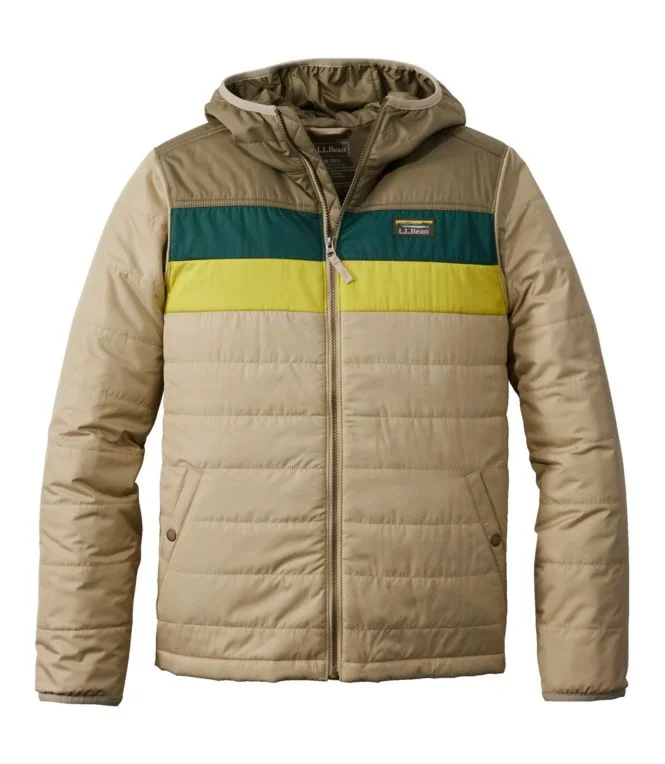 Men''s Mountain Classic Puffer Hooded Jacket, Colorblock