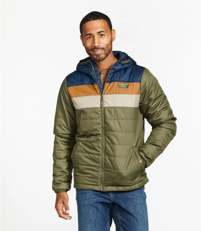 Men''s Mountain Classic Puffer Hooded Jacket, Colorblock - Image 3
