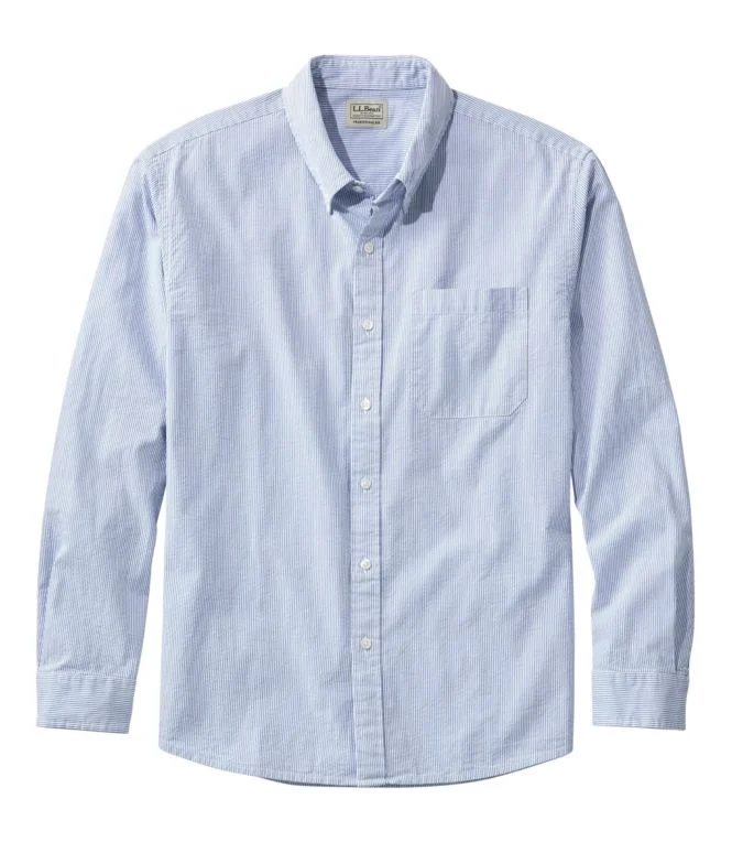 Alternative view of Men''s Organic Cotton Seersucker Shirt, Long-Sleeve, Traditional Fit, Stripe
