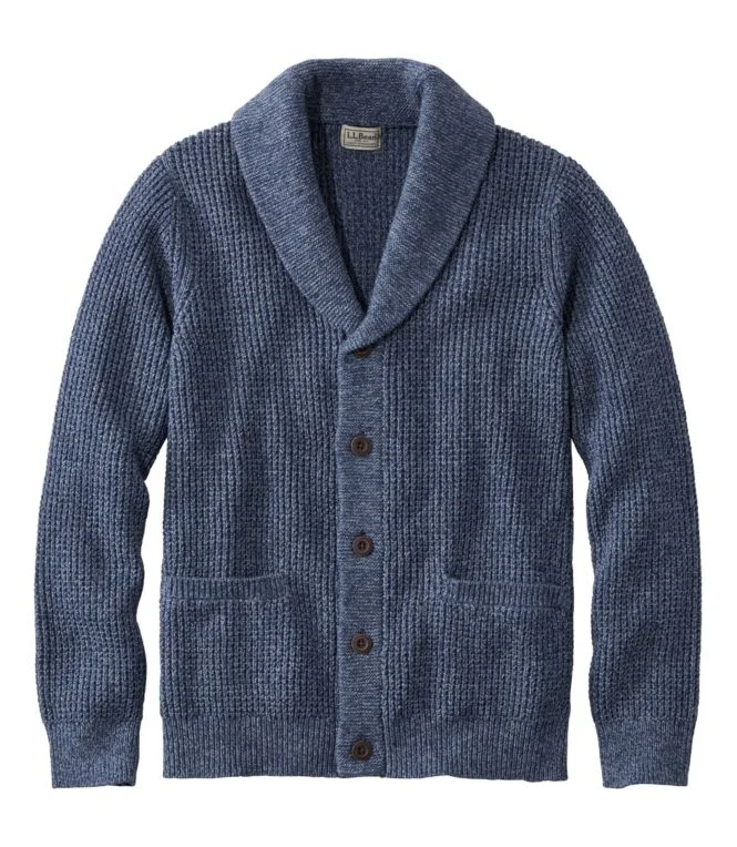 Men''s Organic Cotton Waffle Sweater, Cardigan - Image 10