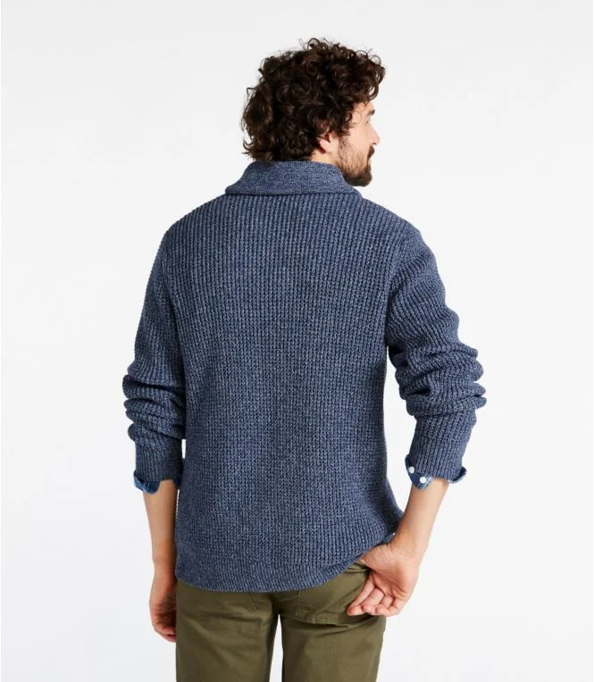 Men''s Organic Cotton Waffle Sweater, Cardigan - Image 4