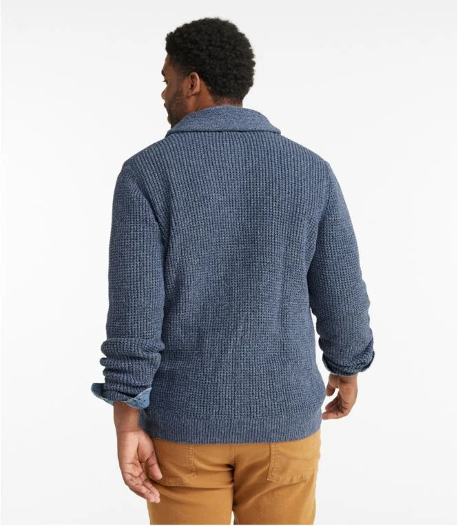 Men''s Organic Cotton Waffle Sweater, Cardigan - Image 6