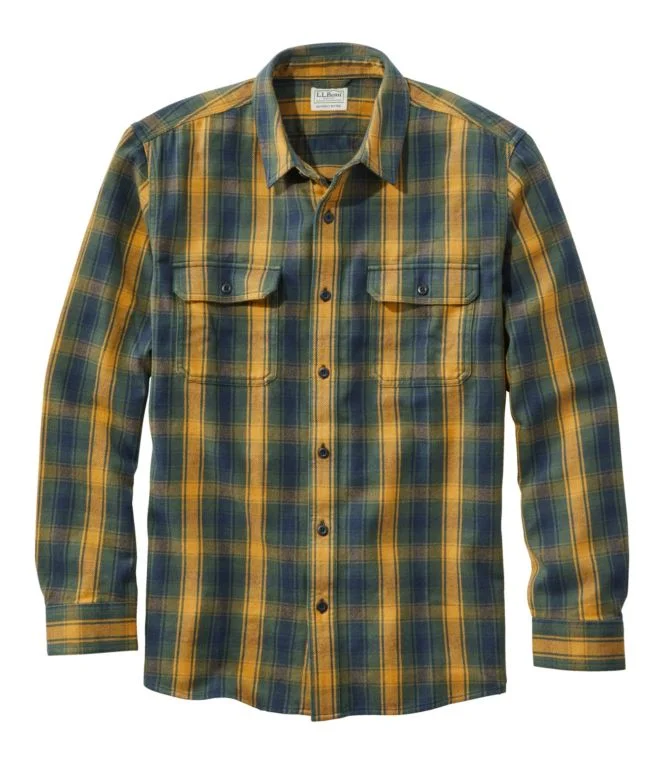 Men''s Organic Flannel Shirt, Slightly Fitted