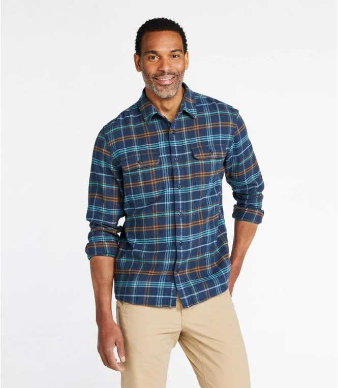 Men''s Organic Flannel Shirt, Slightly Fitted - Image 3