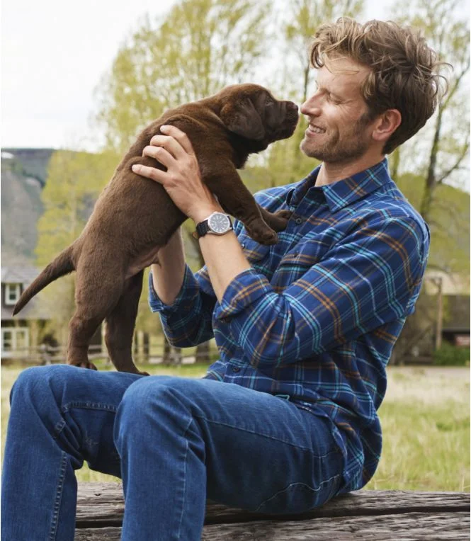 Men''s Organic Flannel Shirt, Slightly Fitted - Image 5