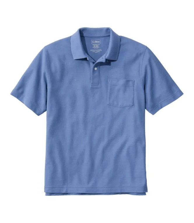 Men''s Premium Double L® Polo, Hemmed Short-Sleeve with Pocket