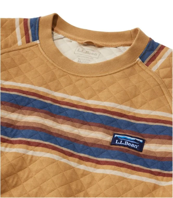 Men''s Quilted Sweatshirt, Crewneck, Stripe - Image 5