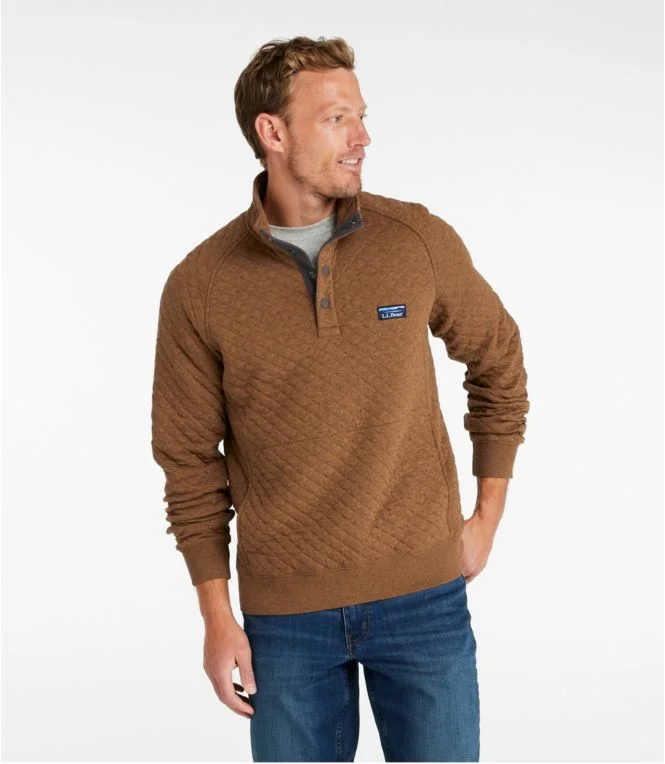 Men''s Quilted Sweatshirt, Mockneck - Image 3