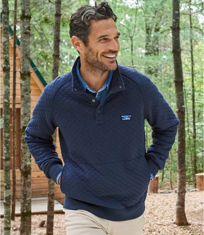 Men''s Quilted Sweatshirt, Mockneck - Image 8