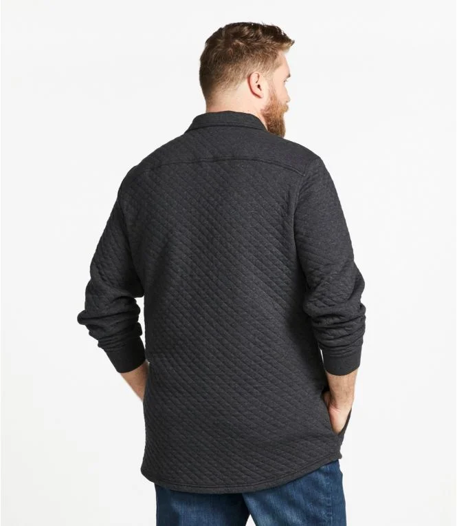 Men''s Quilted Sweatshirts, Snap Overshirt