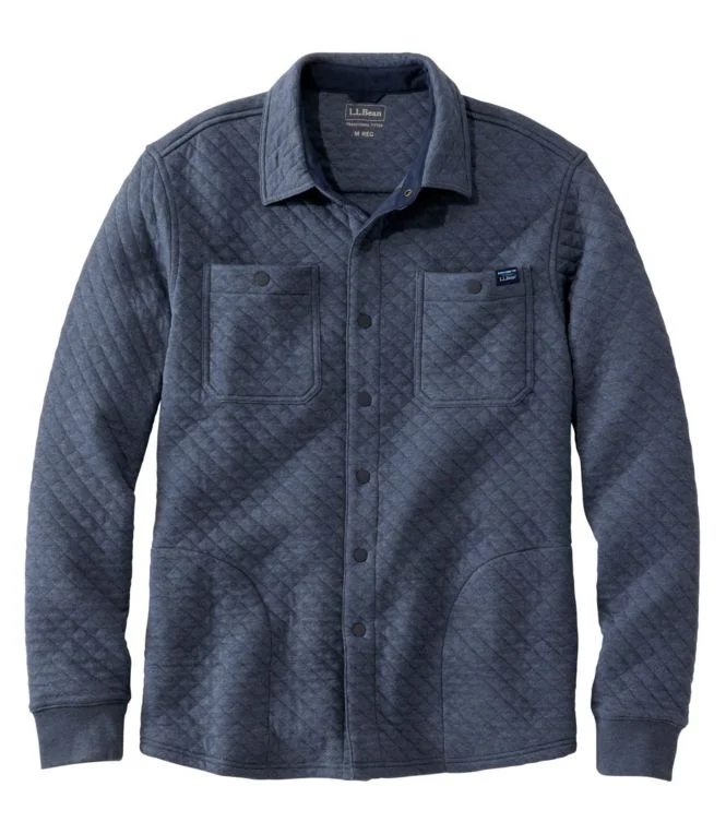 Men''s Quilted Sweatshirts, Snap Overshirt - Image 10