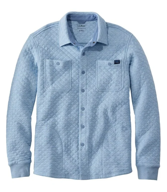 Men''s Quilted Sweatshirts, Snap Overshirt - Image 11