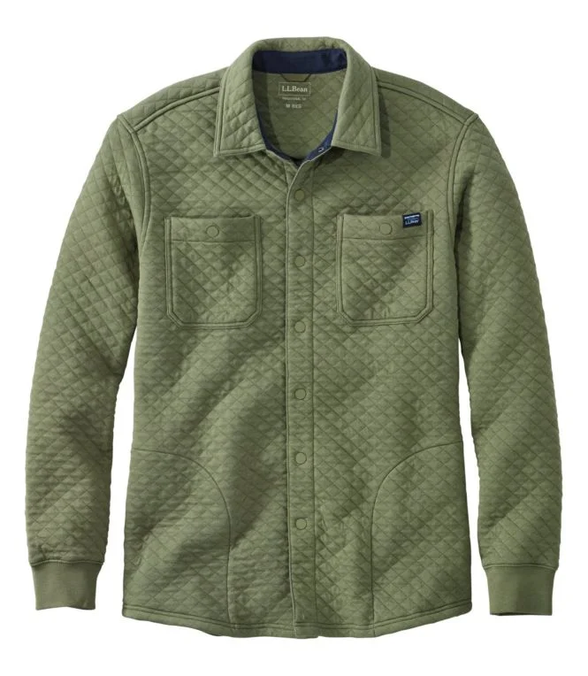 Men''s Quilted Sweatshirts, Snap Overshirt - Image 12