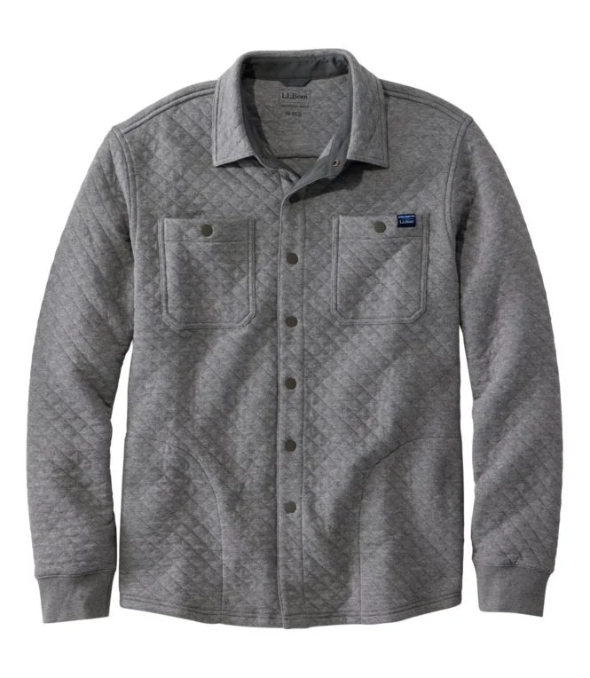 Men''s Quilted Sweatshirts, Snap Overshirt - Image 13