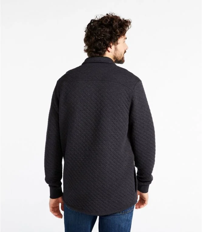 Men''s Quilted Sweatshirts, Snap Overshirt - Image 4