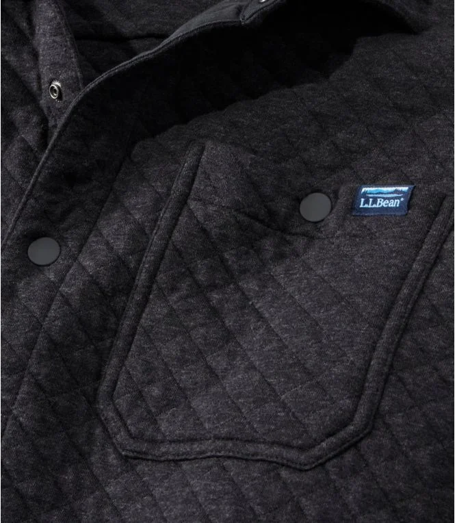 Men''s Quilted Sweatshirts, Snap Overshirt - Image 7