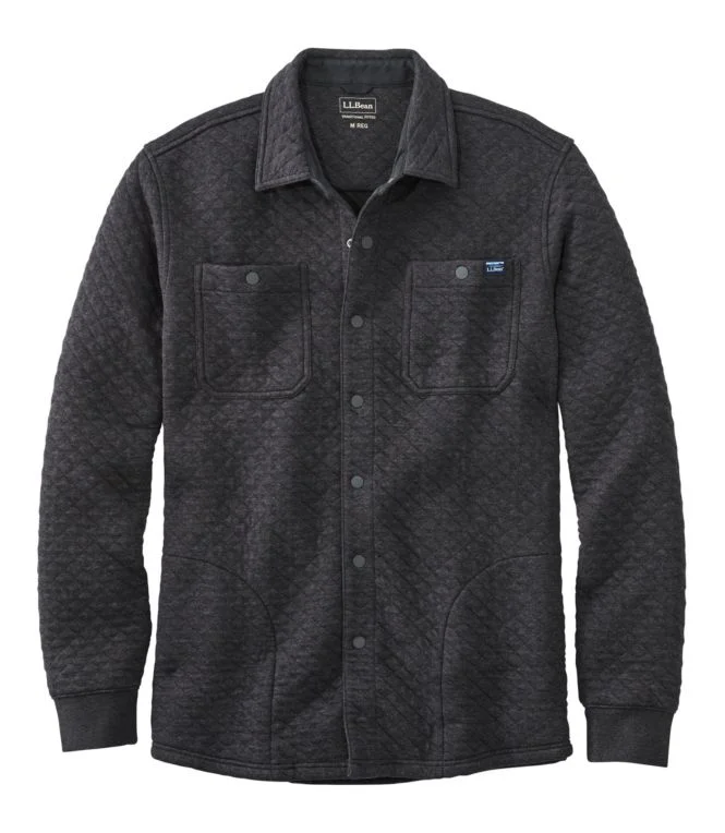 Men''s Quilted Sweatshirts, Snap Overshirt - Image 8